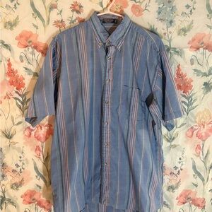 Vintage Men's Blue Striped Shirt